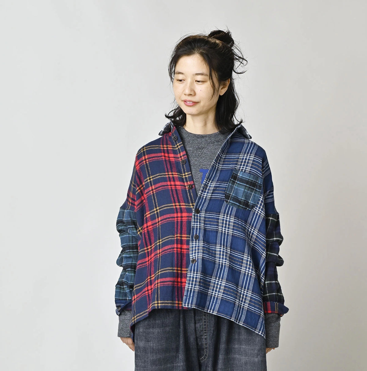 Indigo Takaramono Indian Patchwork 908 Uma Shirt