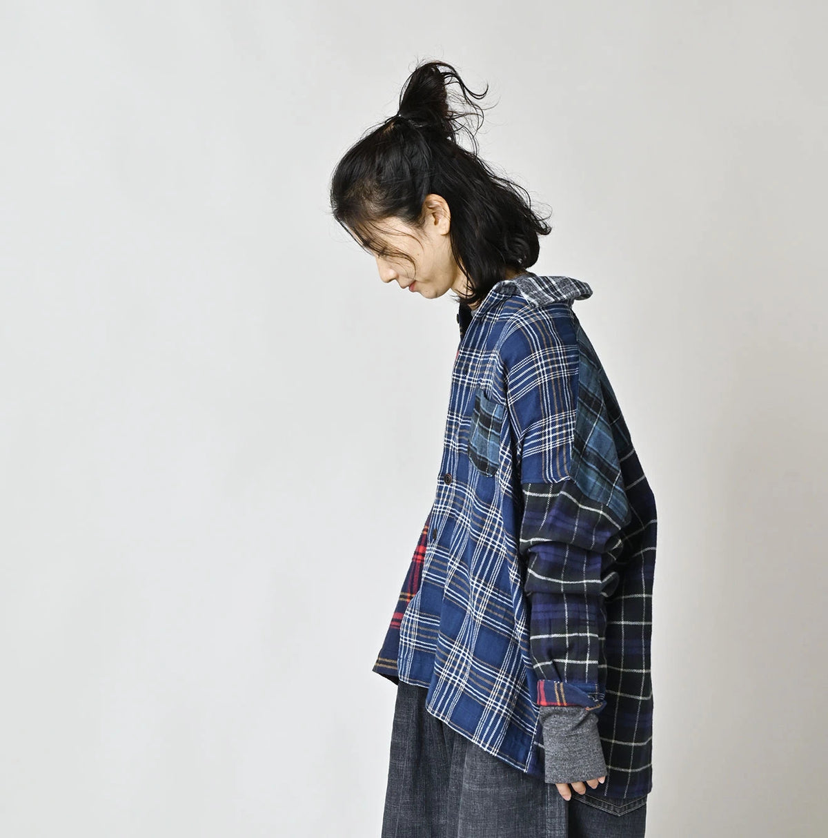 Indigo Takaramono Indian Patchwork 908 Uma Shirt