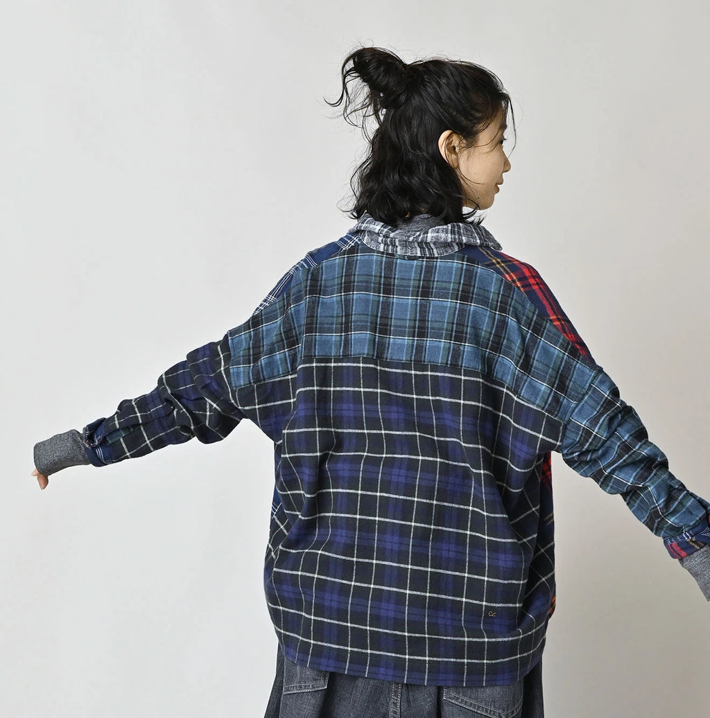 Indigo Takaramono Indian Patchwork 908 Uma Shirt