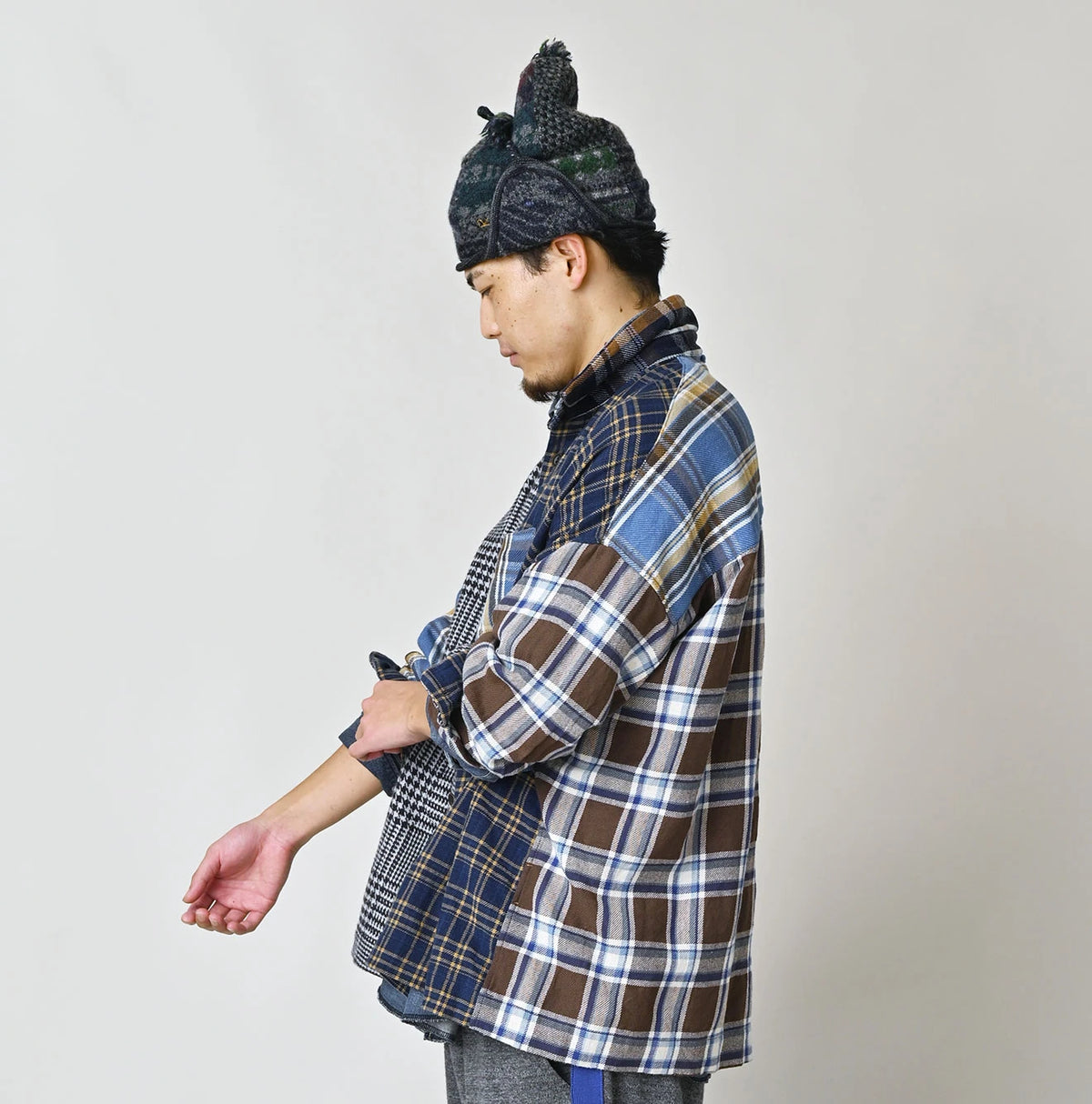 Indigo Takaramono Indian Patchwork 908 Uma Shirt
