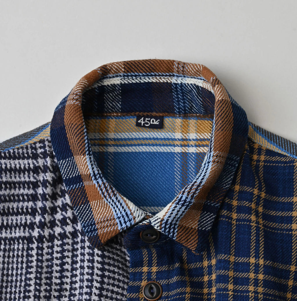 Indigo Takaramono Indian Patchwork 908 Uma Shirt