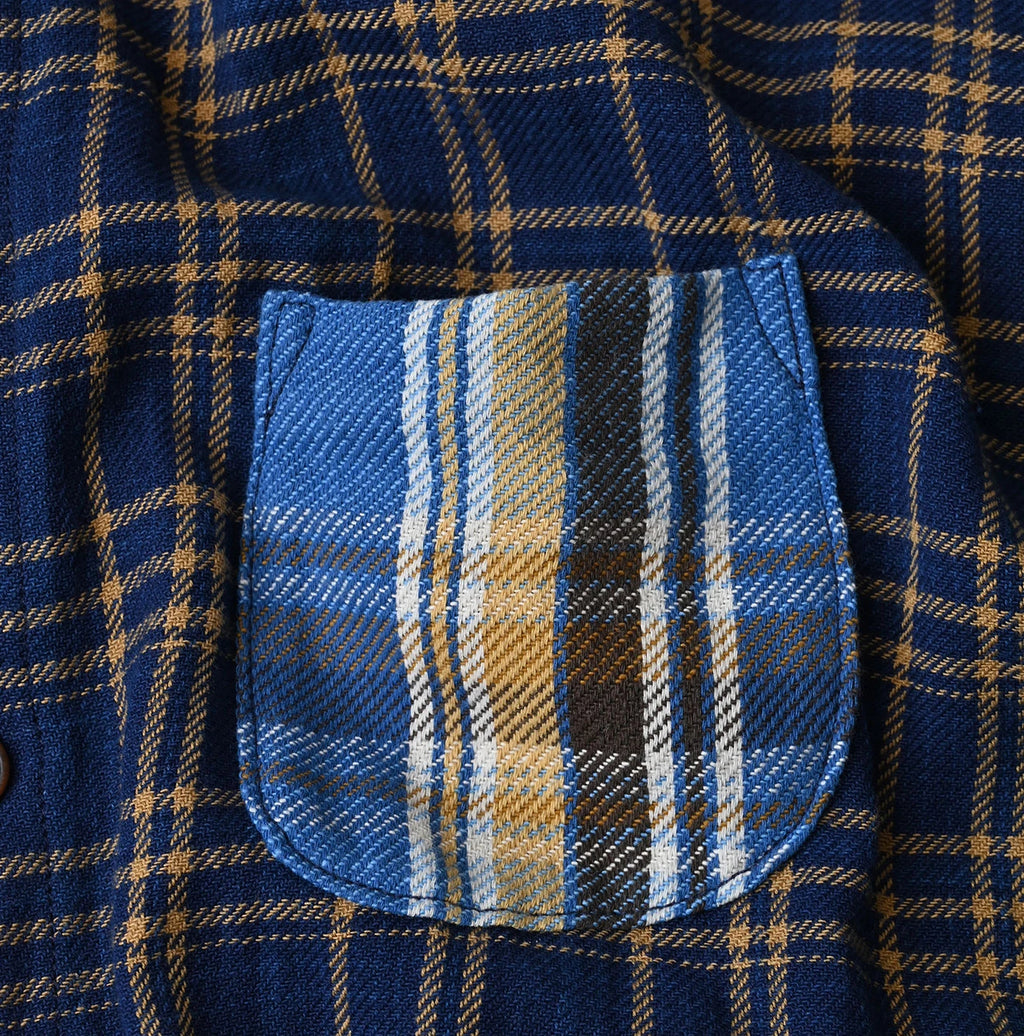 Indigo Takaramono Indian Patchwork 908 Uma Shirt