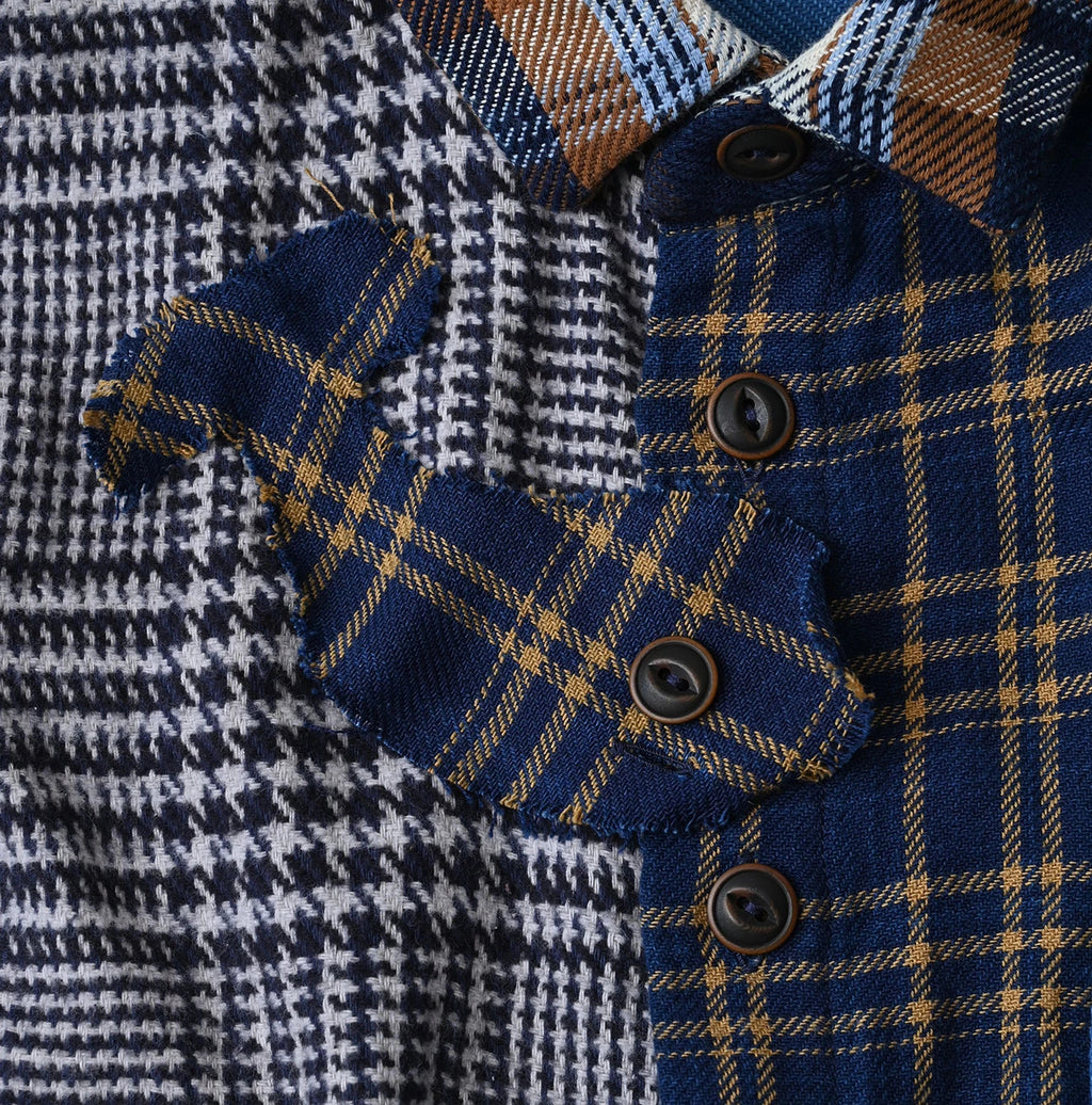 Indigo Takaramono Indian Patchwork 908 Uma Shirt