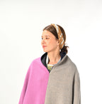Float W-faced Poncho Female Model
