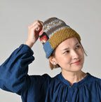 Tamatebako Patchwork Knit Cap Female Model