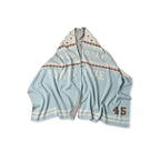 Snow Pattern Supima Cotton Stole Saxe Base