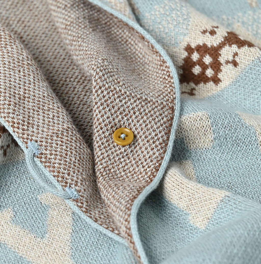 Snow Pattern Supima Cotton Stole Detail