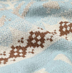 Snow Pattern Supima Cotton Stole Detail