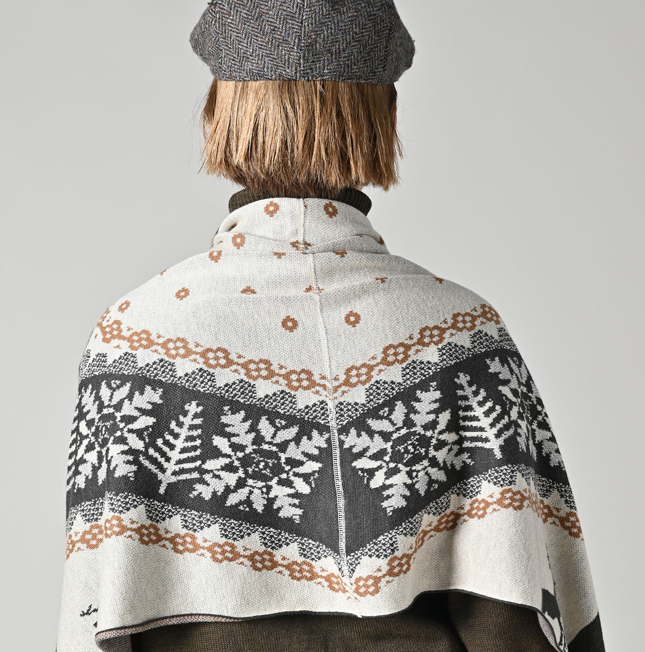Snow Pattern Supima Cotton Stole Detail