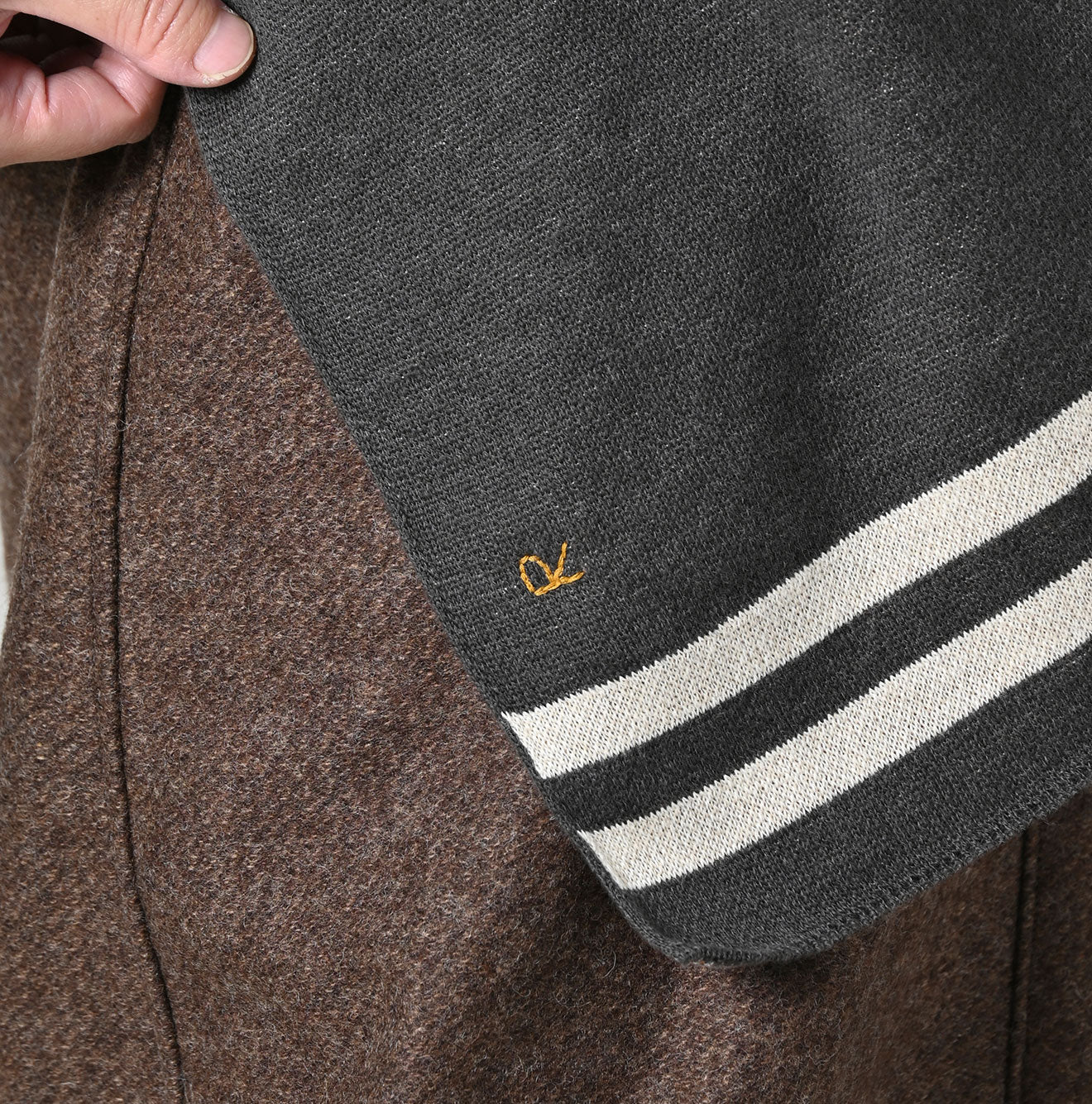 Snow Pattern Supima Cotton Stole Detail