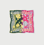 Tenjiku Wonderland Print Bandana Pink x Green