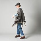 Kardo Himalayan Wool Poncho Female Model