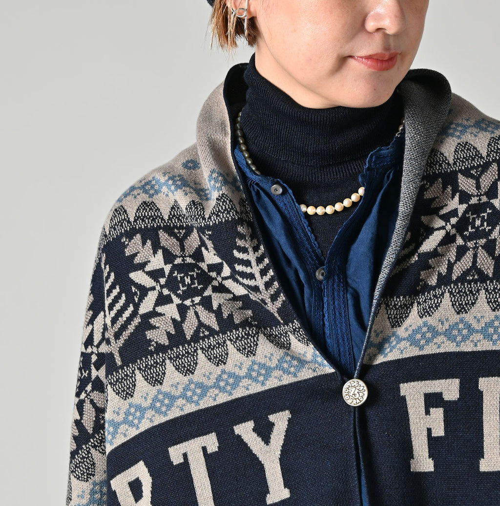 Indigo Snow Pattern Supima Cotton Stole Detail