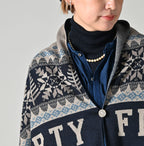Indigo Snow Pattern Supima Cotton Stole Detail