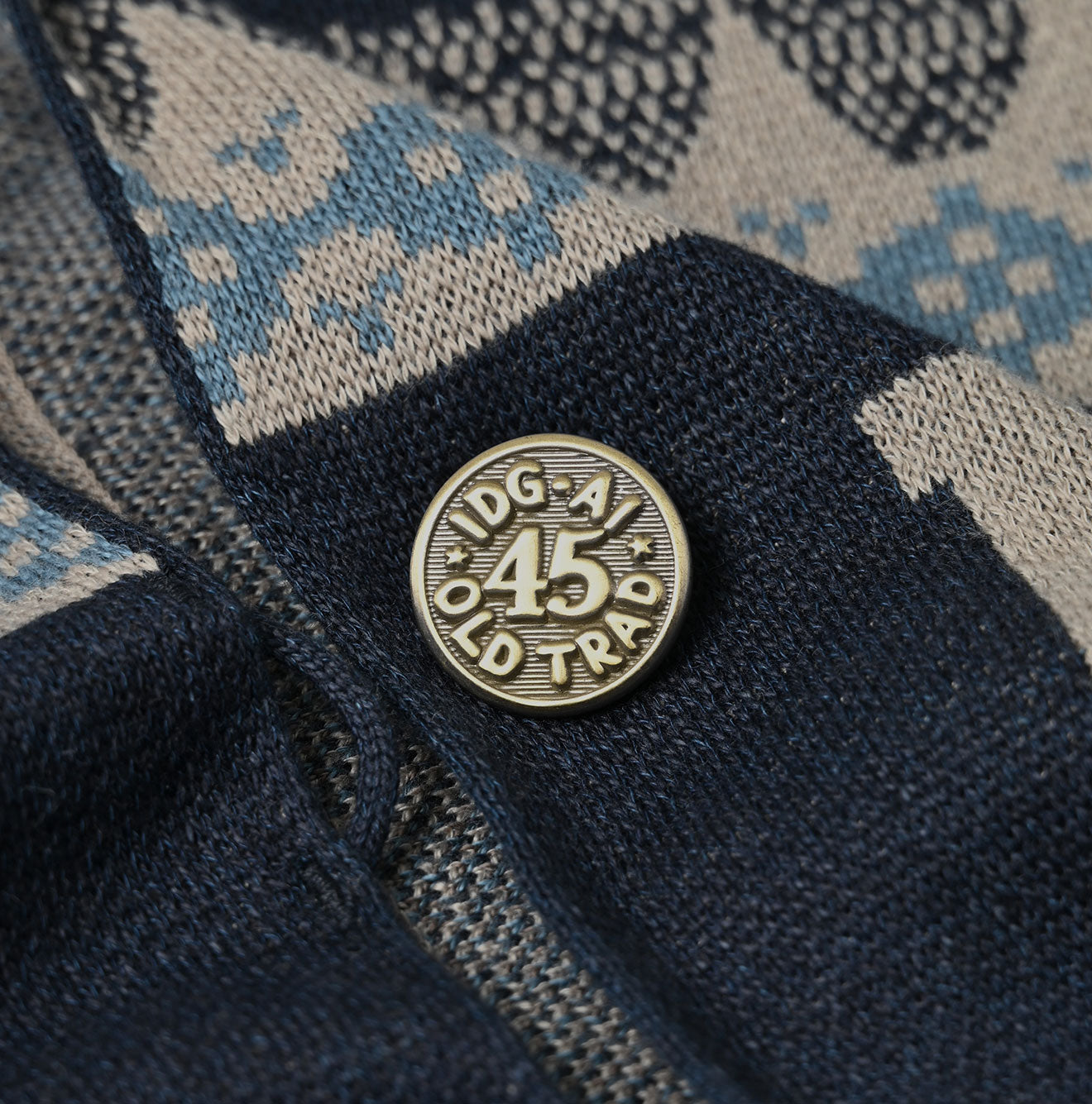 Indigo Snow Pattern Supima Cotton Stole Detail