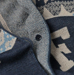 Indigo Snow Pattern Supima Cotton Stole Detail