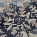 Indigo Snow Pattern Supima Cotton Stole Detail