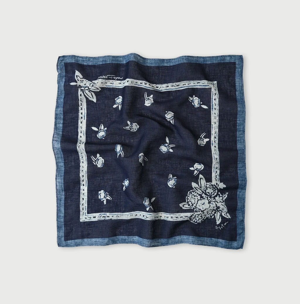 Indigo Gauze Komon Bandana