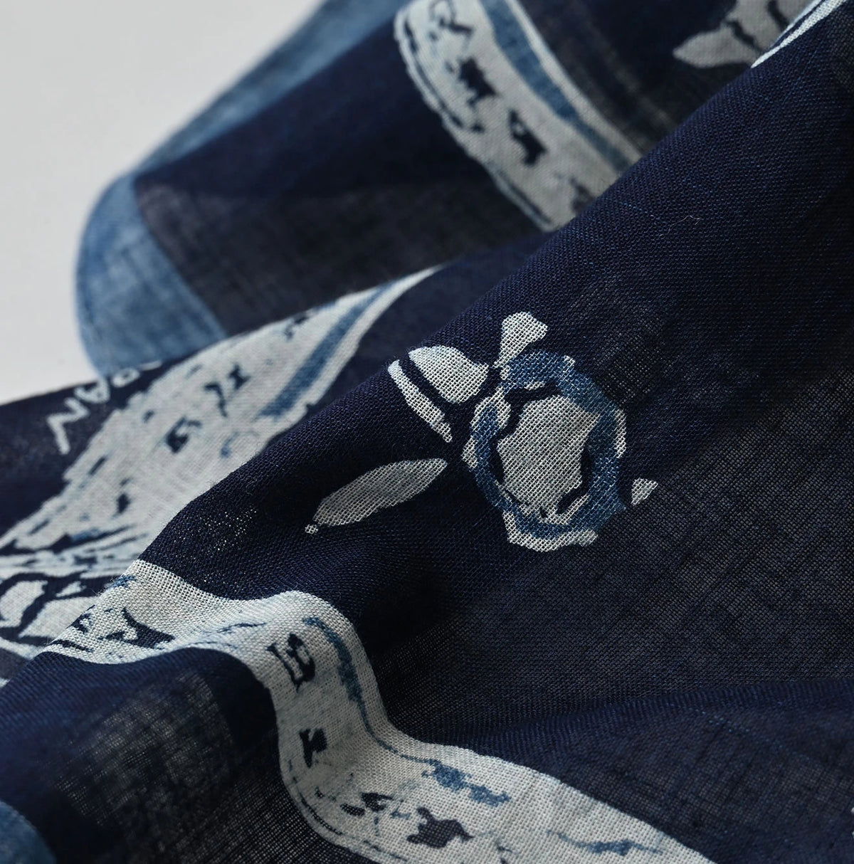 Indigo Gauze Komon Bandana