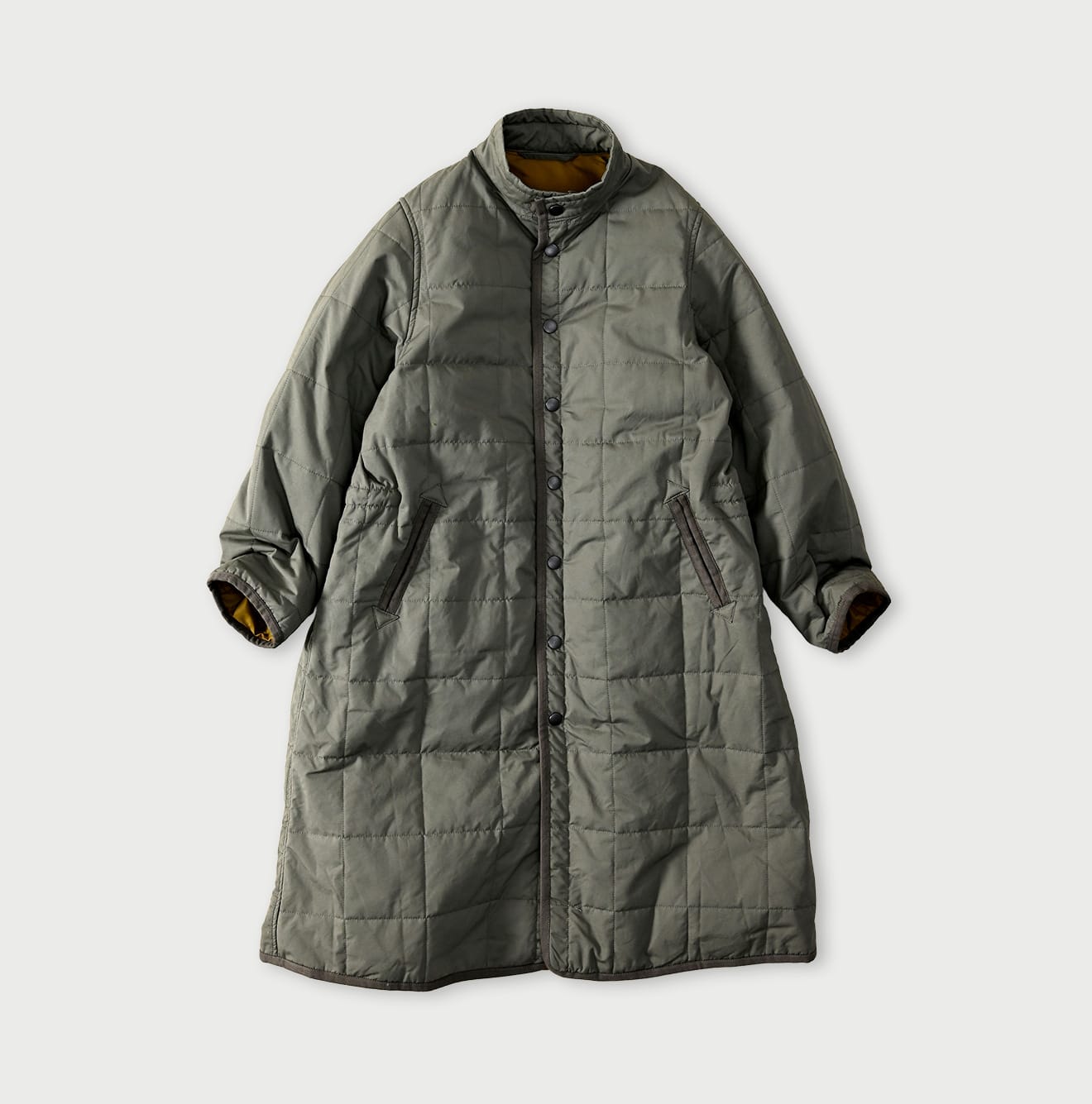 Weather 908 Quilting Coat Gray Khaki