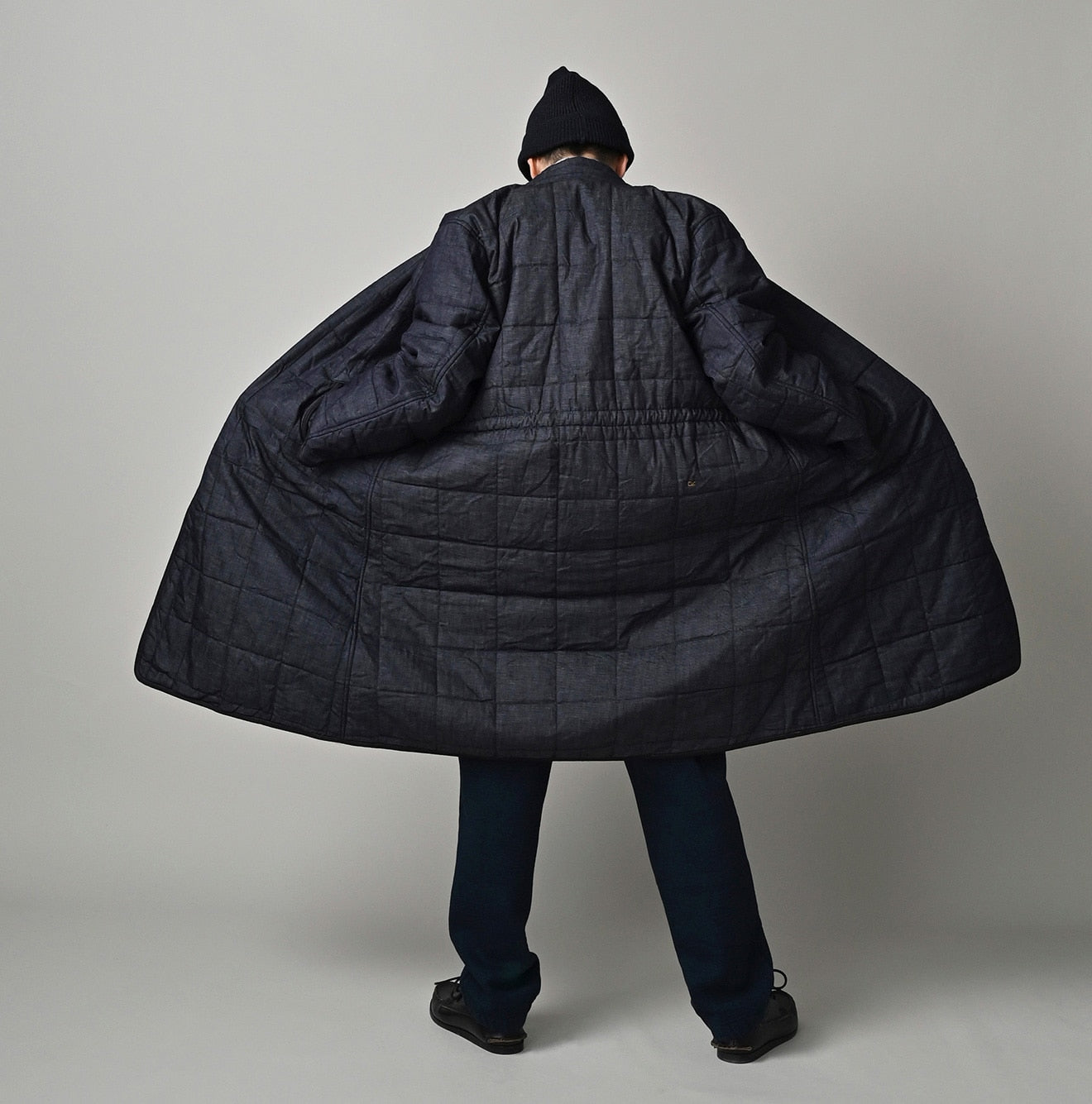45 Petit Denim 908 Quilting Coat Nou Male Model