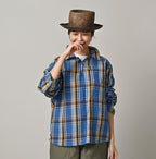 Zakkuri Indian Flannel 908 Duffer Shirt Female Model