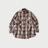 Zakkuri Indian Flannel 908 Over Shirt Brown x Saxe