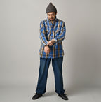 Zakkuri Indian Flannel 908 Over Shirt Male Model