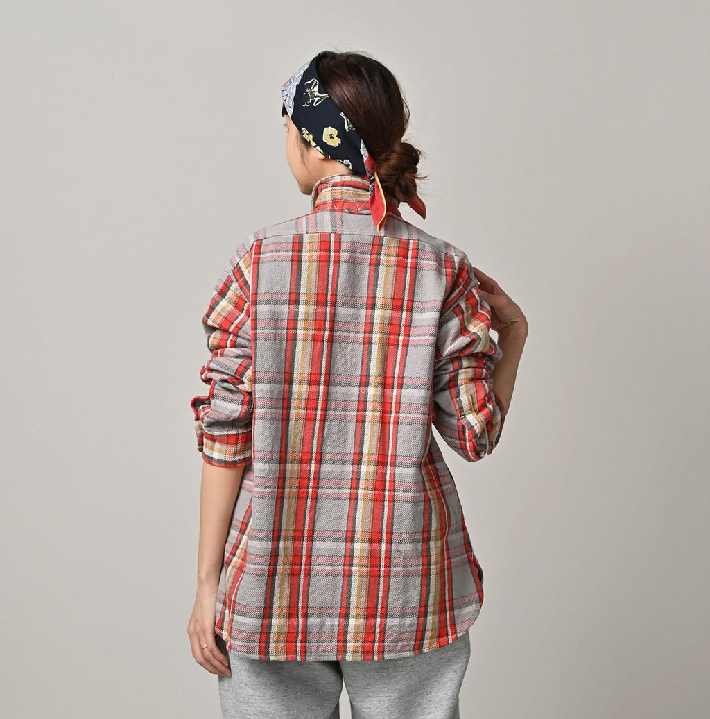 Zakkuri Indian Flannel 908 Over Shirt Female Model