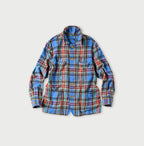 Indian Flannel Tartan 4-pocket Shirt Turquoise