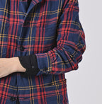Indian Flannel Tartan 4-pocket Shirt Detail