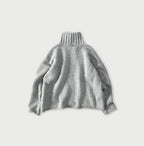 Cashmere Linen M Turtle Sweater Back
