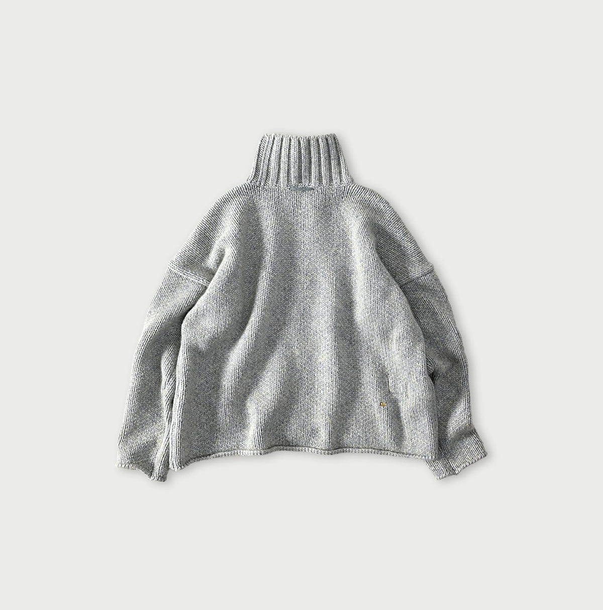 Cashmere Linen M Turtle Sweater Back