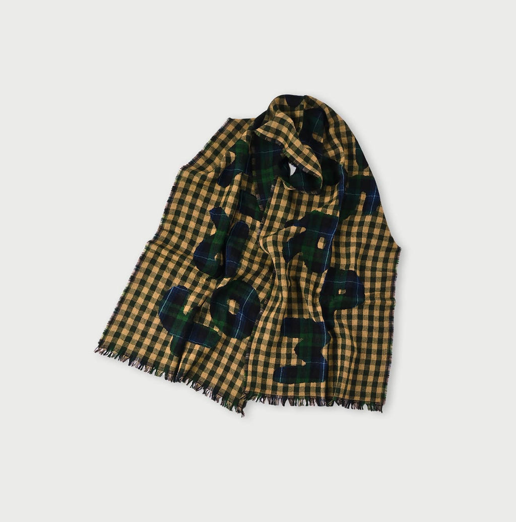 Wool Jacquard Muffler Pink Check