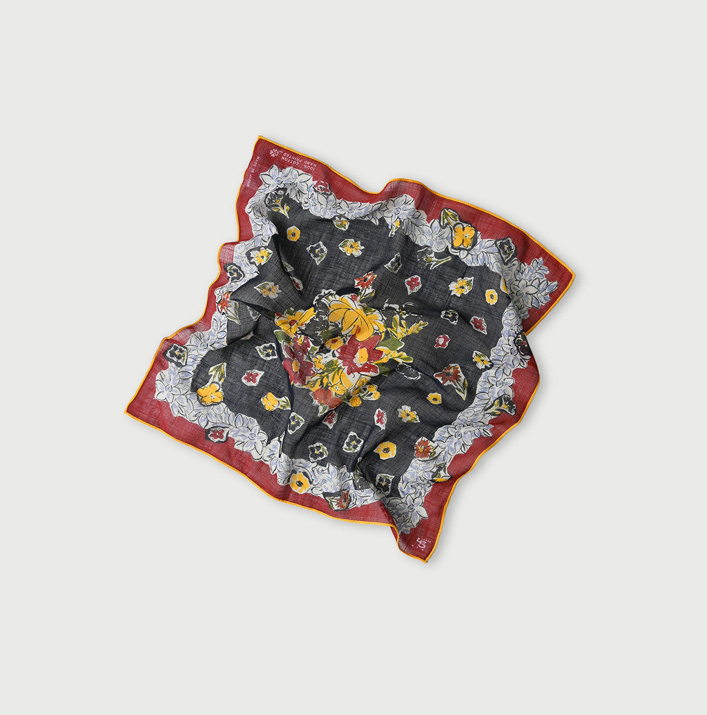 Gauze Flower Bouquet Aya Bandana Red