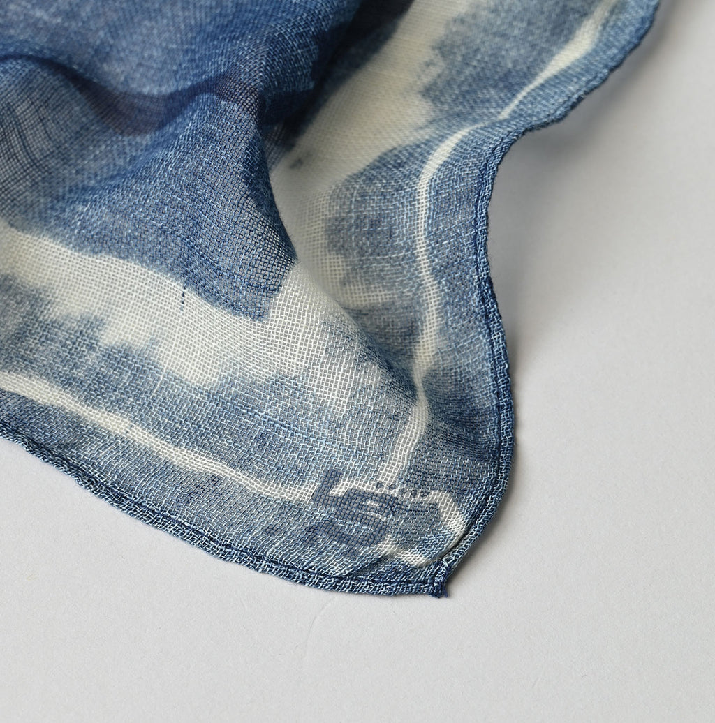 Indigo Gauze Aya Picture Book Bandana Detail