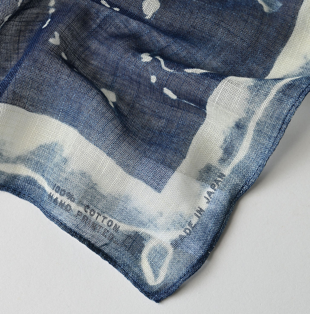 Indigo Gauze Aya Picture Book Bandana Detail