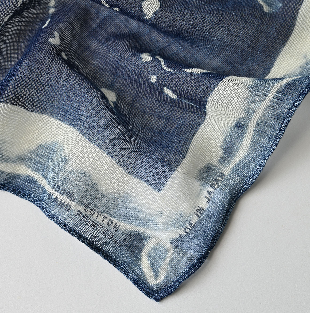 Indigo Gauze Aya Picture Book Bandana Detail