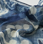 Indigo Gauze Aya Picture Book Bandana Detail