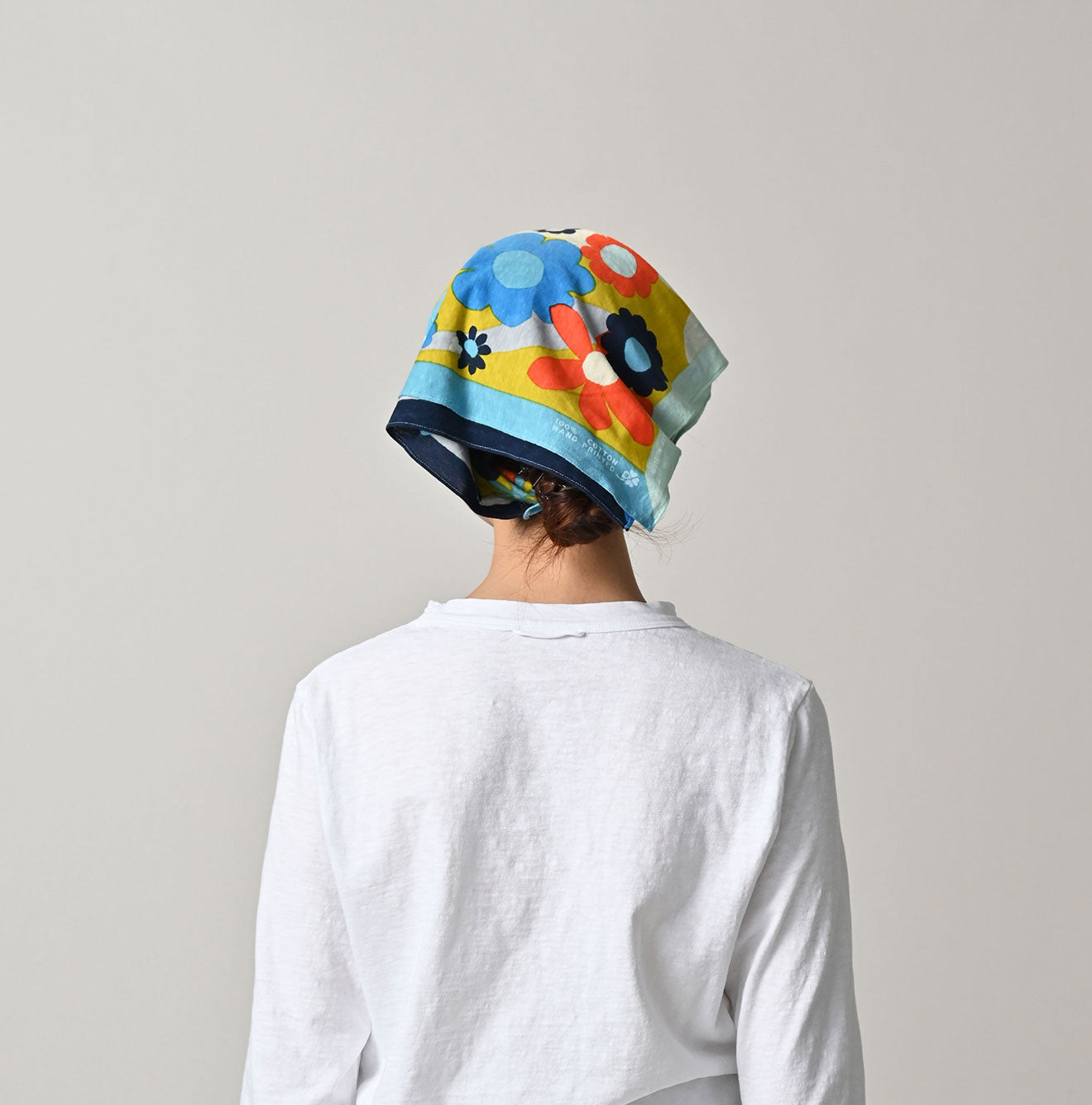 Tenjiku Happy Doodle Bandana Female Model
