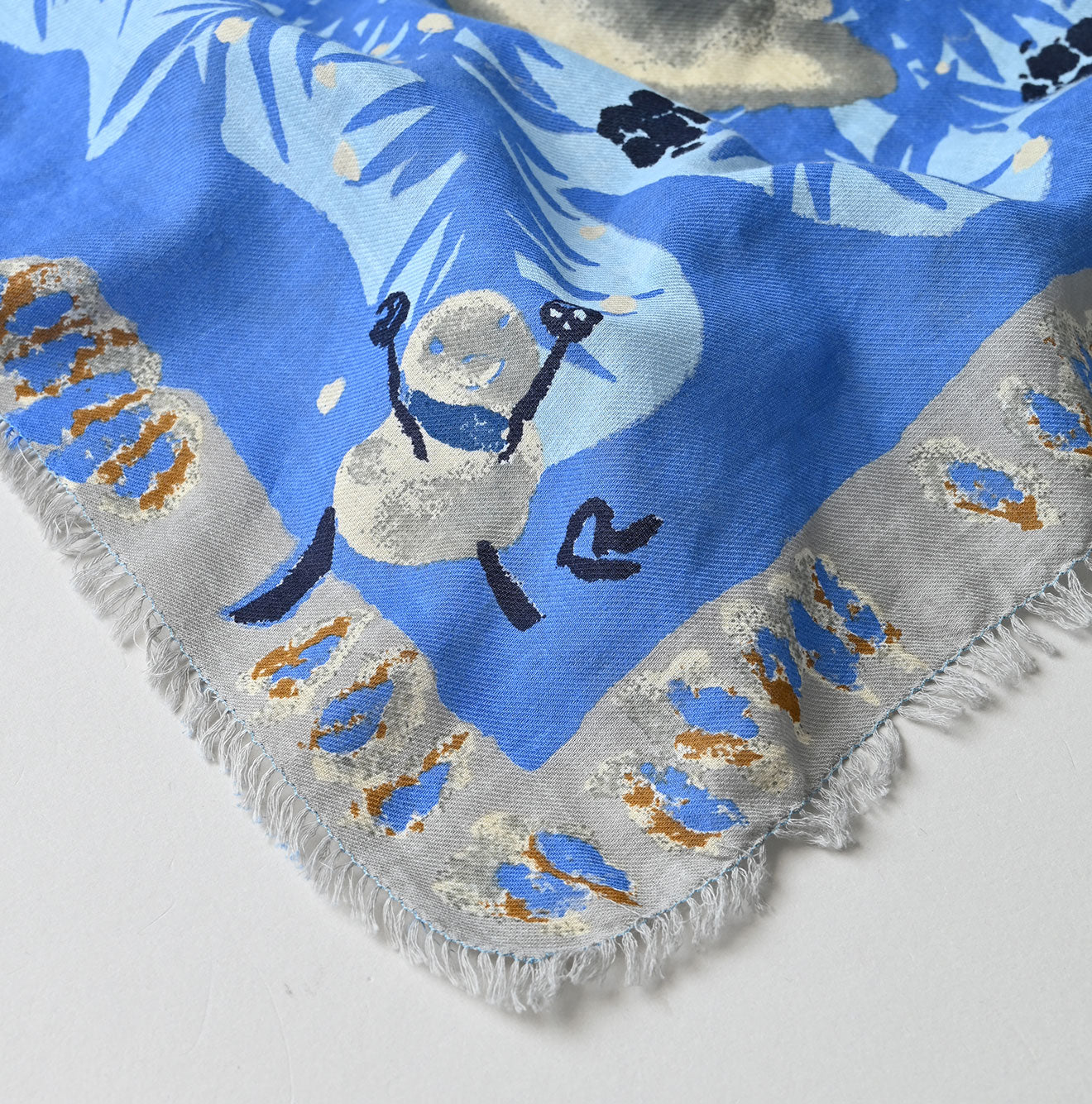 Supima Aya Snowman Noel Furoshiki Detail