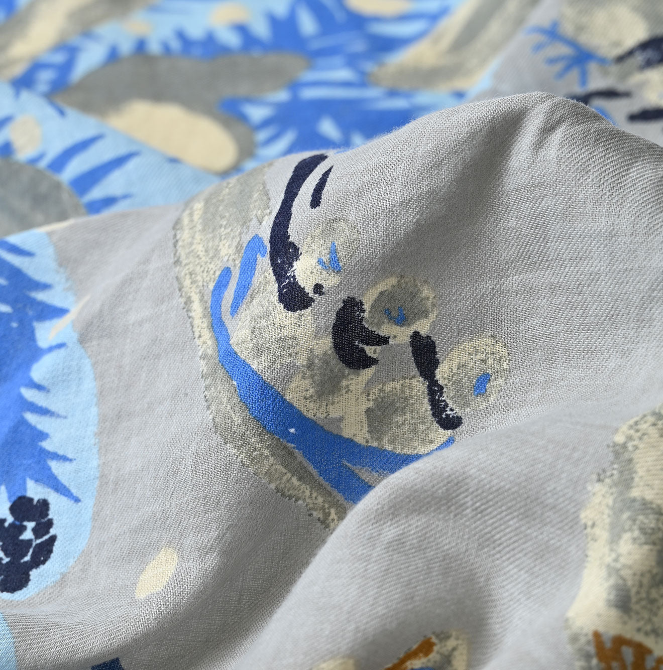 Supima Aya Snowman Noel Furoshiki Detail