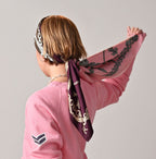 Silk Bandana Offcuts Stole Female Model