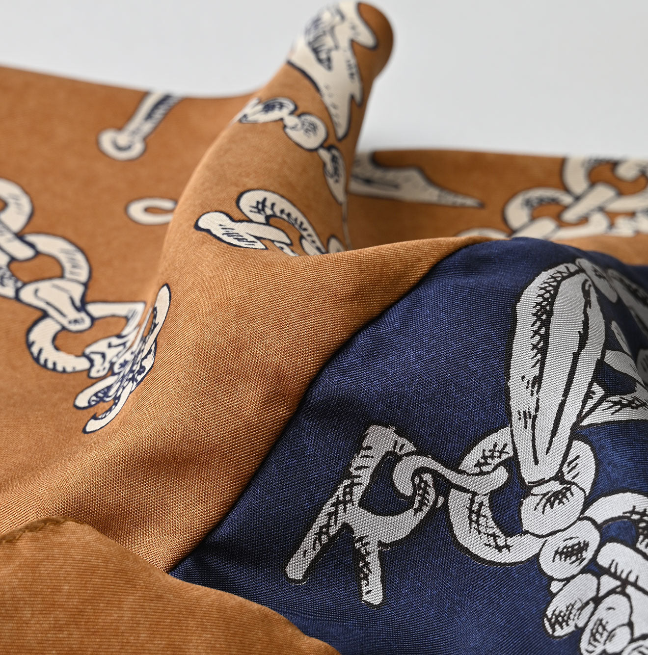 Silk Bandana Offcuts Stole Detail