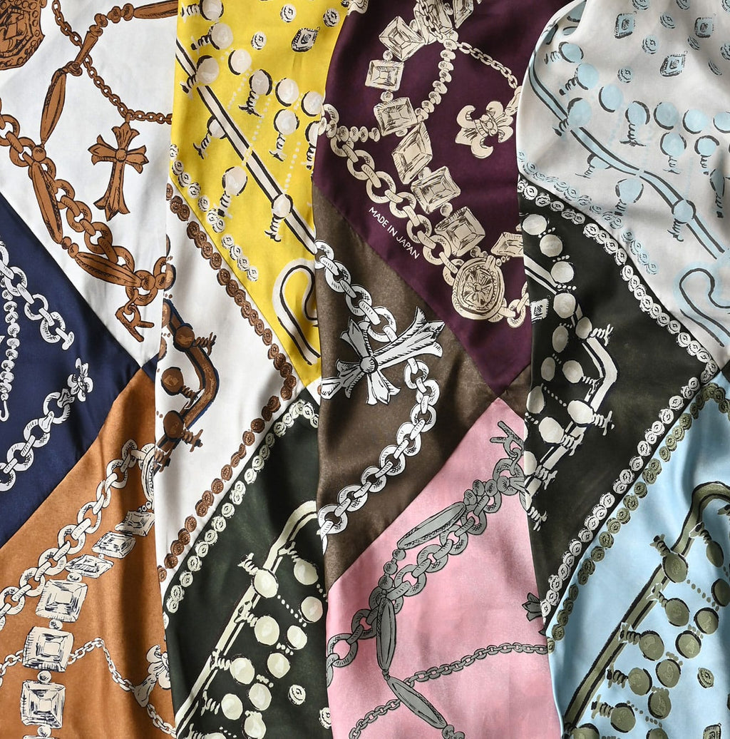 Silk Bandana Offcuts Stole Detail