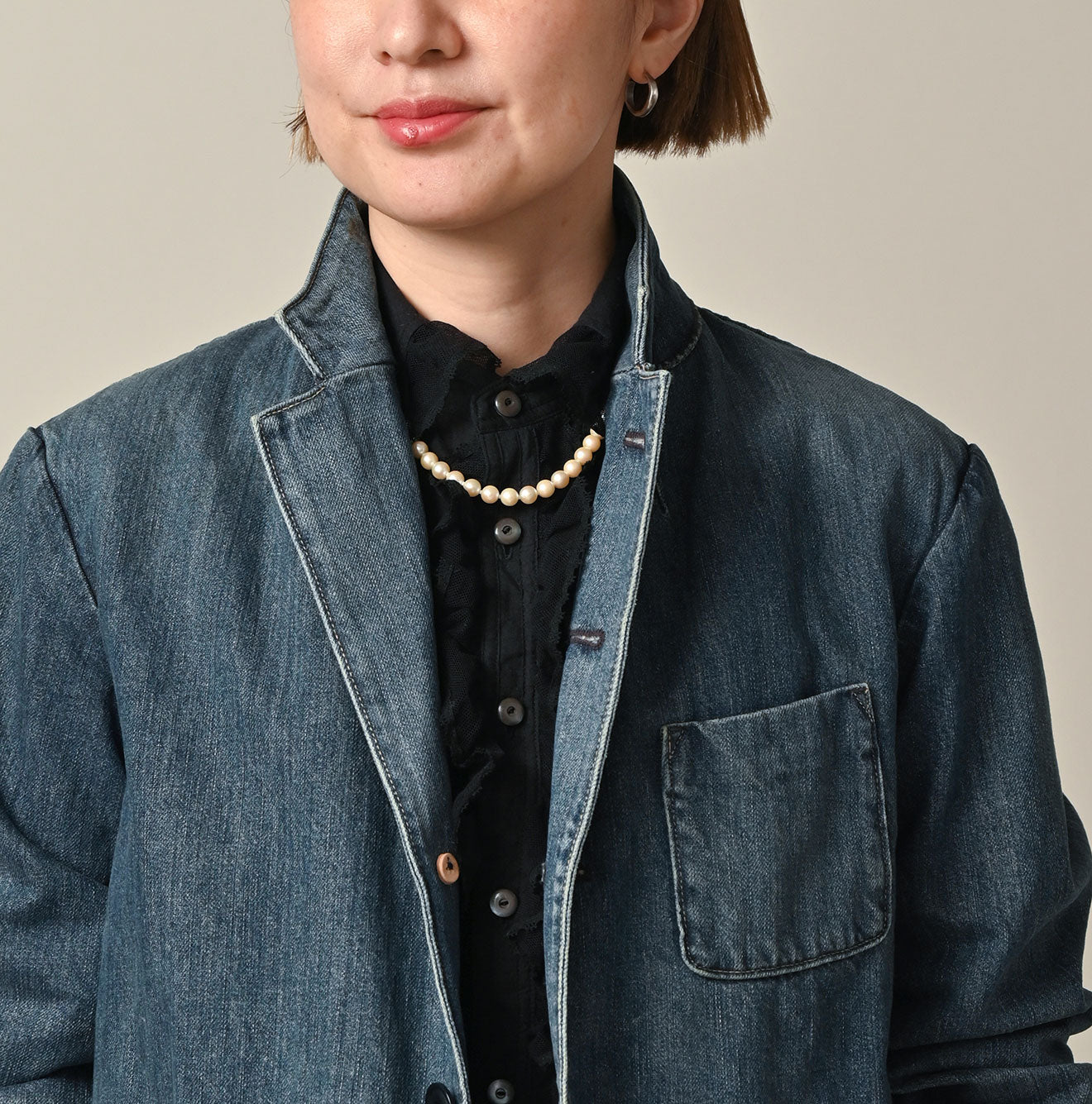 Rye Mugi Denim 908 Jacquarde Distressed Detail