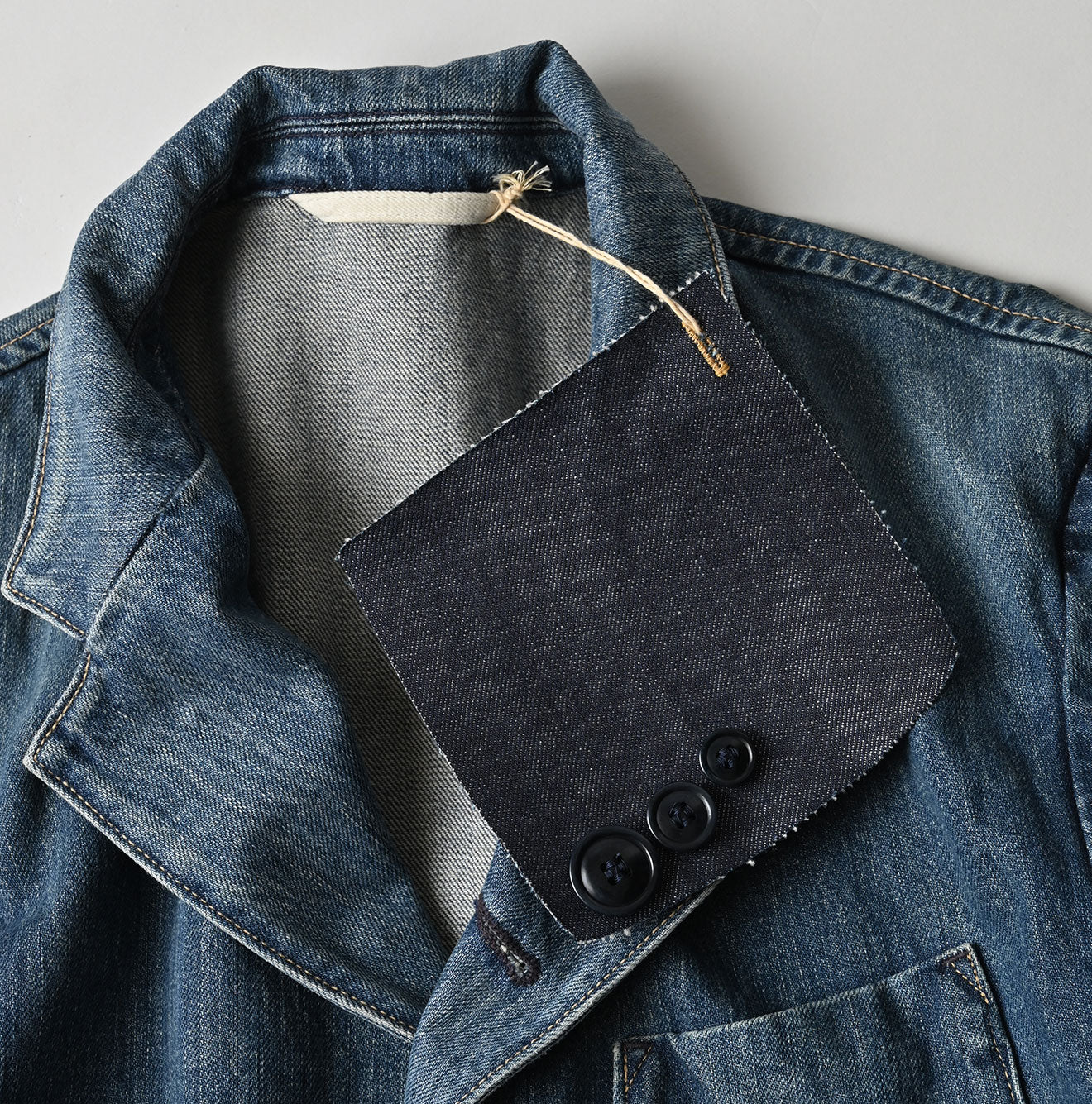 Rye Mugi Denim 908 Jacquarde Distressed Detail