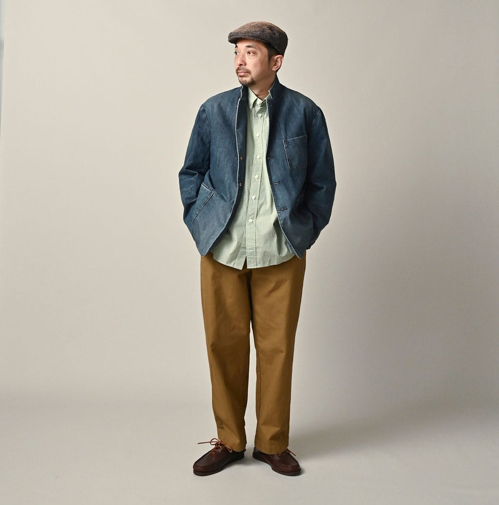 Rye Mugi Denim 908 Jacquarde Distressed Male Model