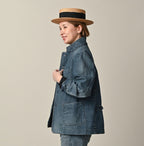 Rye Mugi Denim 908 Jacquarde Distressed Female Model
