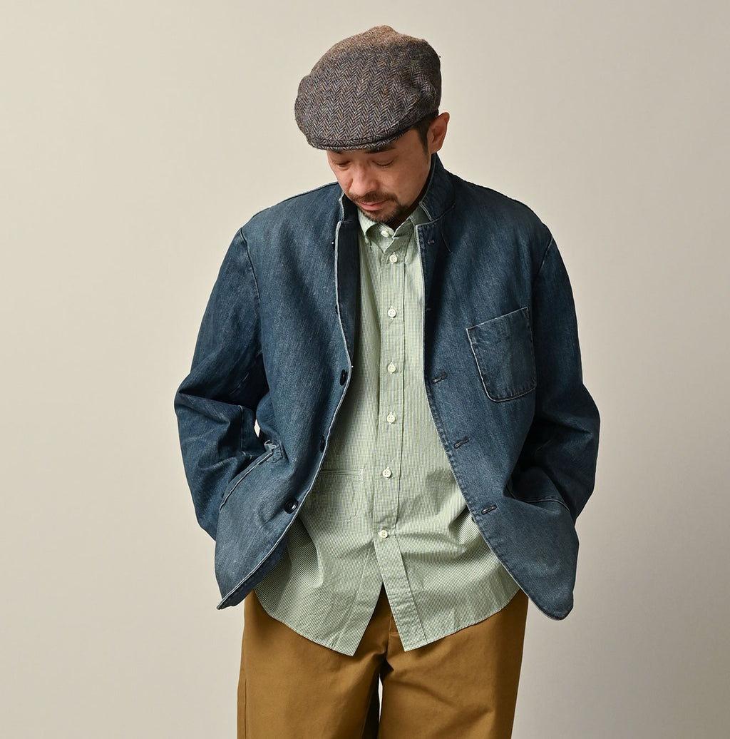 Rye Mugi Denim 908 Jacquarde Distressed Male Model
